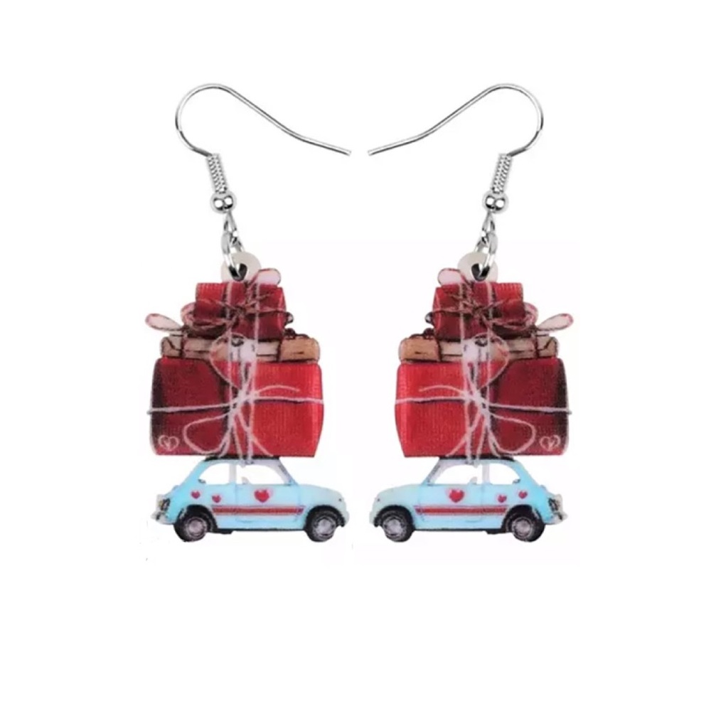 FREE SHIPPING | Double-Sided Acrylic Dangle Earrings NWT